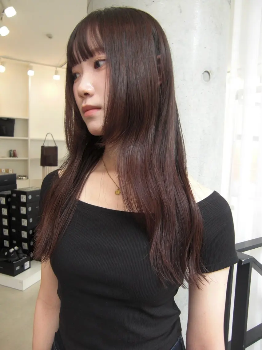 ロング カット トリートメント オカモト ハルカのヘアスタイル