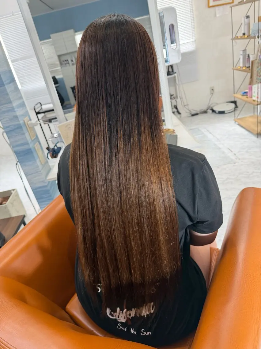 ロング 縮毛矯正 MAEDA YUKIのヘアスタイル