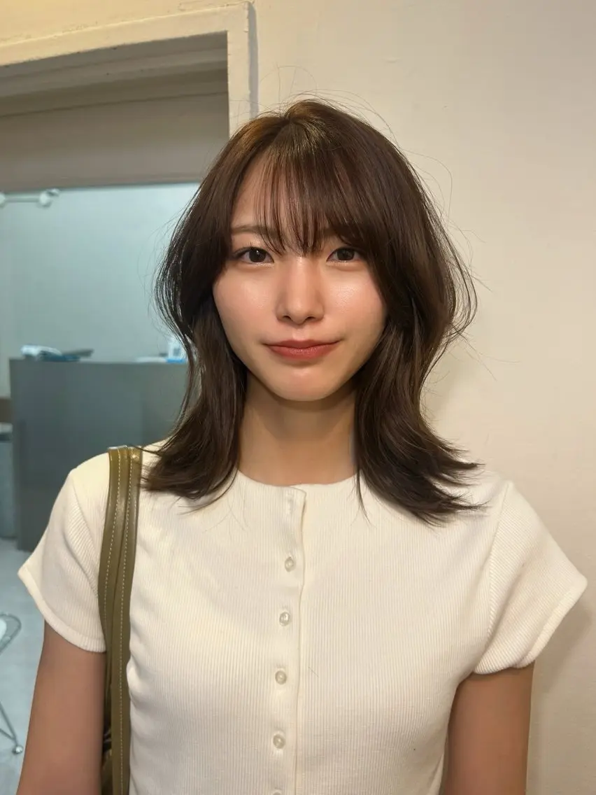 ミディアム カラー 透明感カラー chisaのヘアスタイル