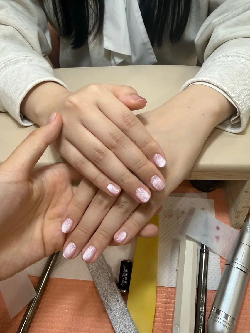 ネイル ジェルネイル ピンク ハンドネイル リ ケキンのネイルデザイン
