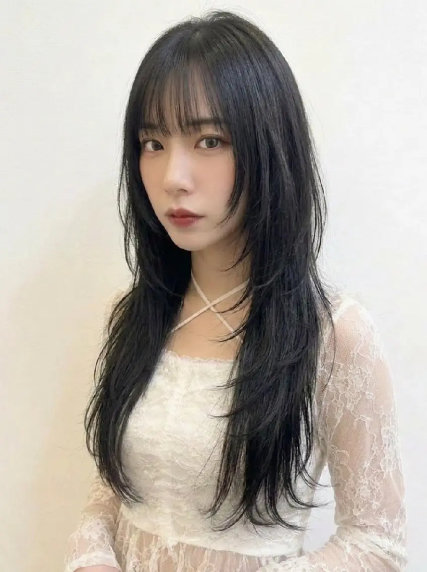 ロング レイヤーカット 齋藤大貴のヘアスタイル
