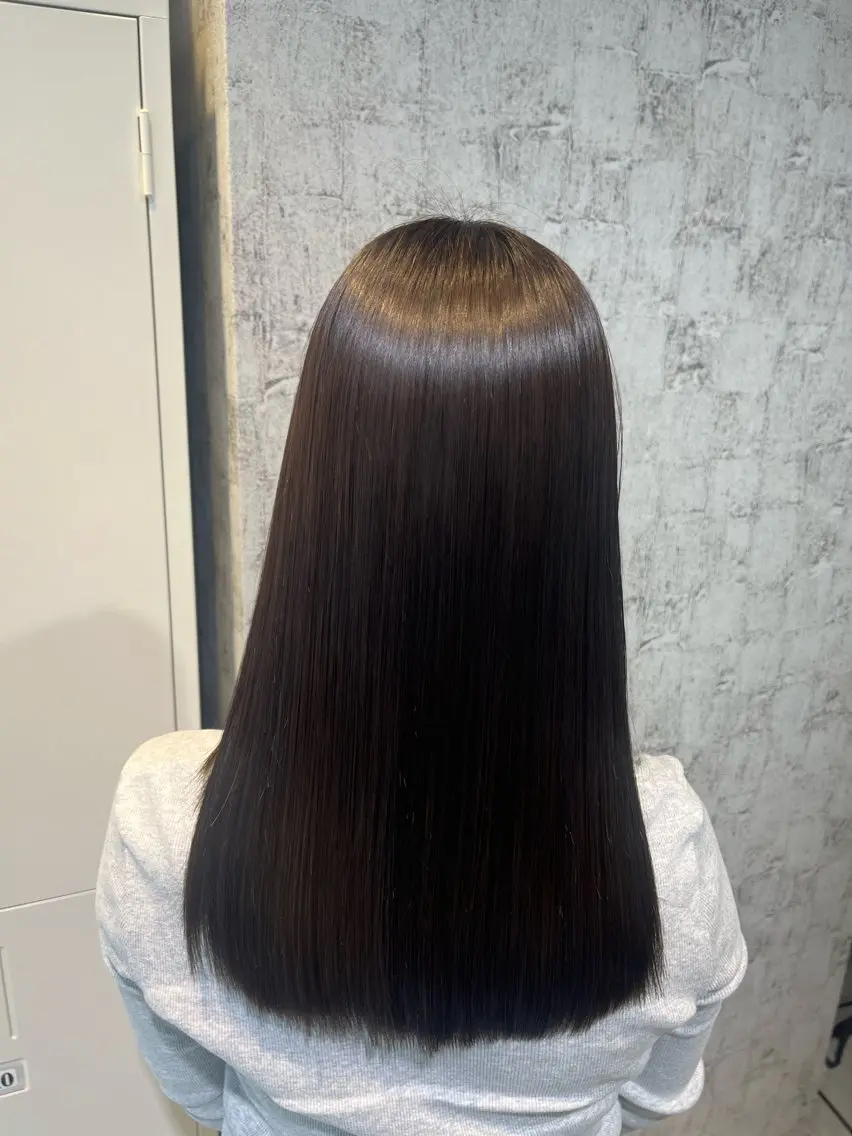 ミディアム カラー 縮毛矯正 ✨髪質改善カラー✨ ななみのヘアスタイル