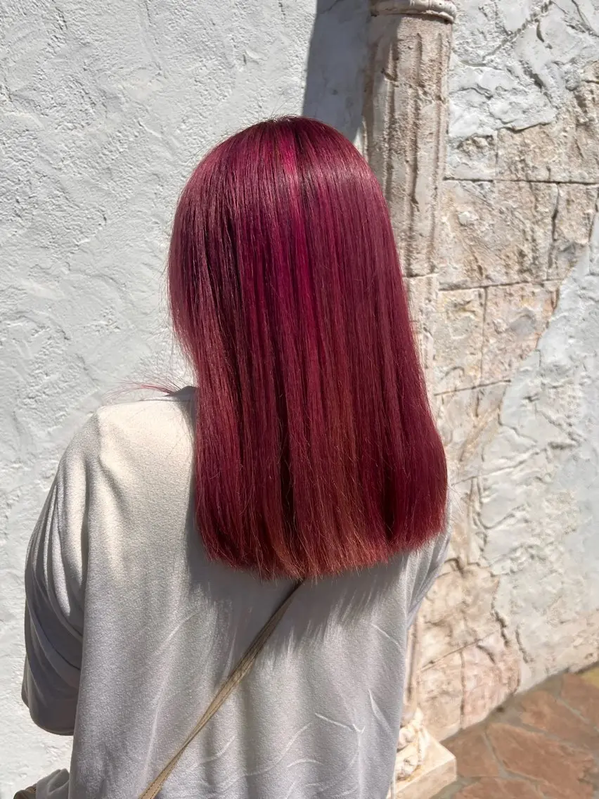 カラー ピンクカラー ヘアカラー ☆ HINA‪TAのヘアスタイル