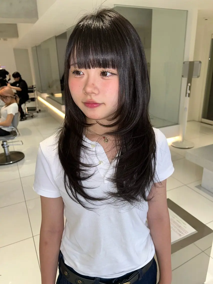 ロング カラー レイヤーカット カット 海外レイヤー /NAGISAのヘアスタイル