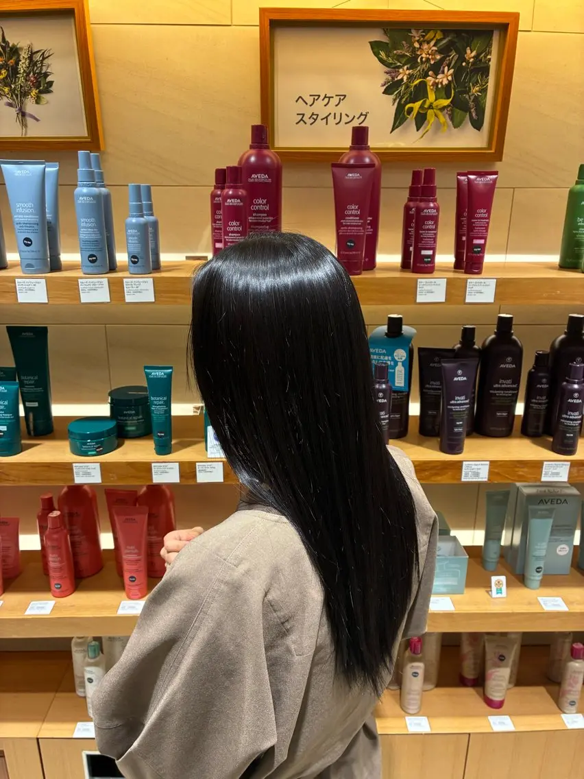 縮毛矯正モデルの写真