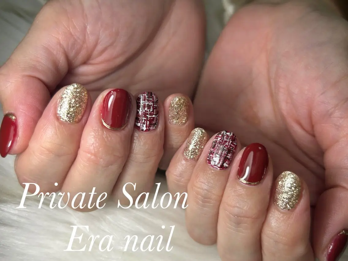 ネイル ツイードネイル ハンドネイル Era nailのネイルデザイン