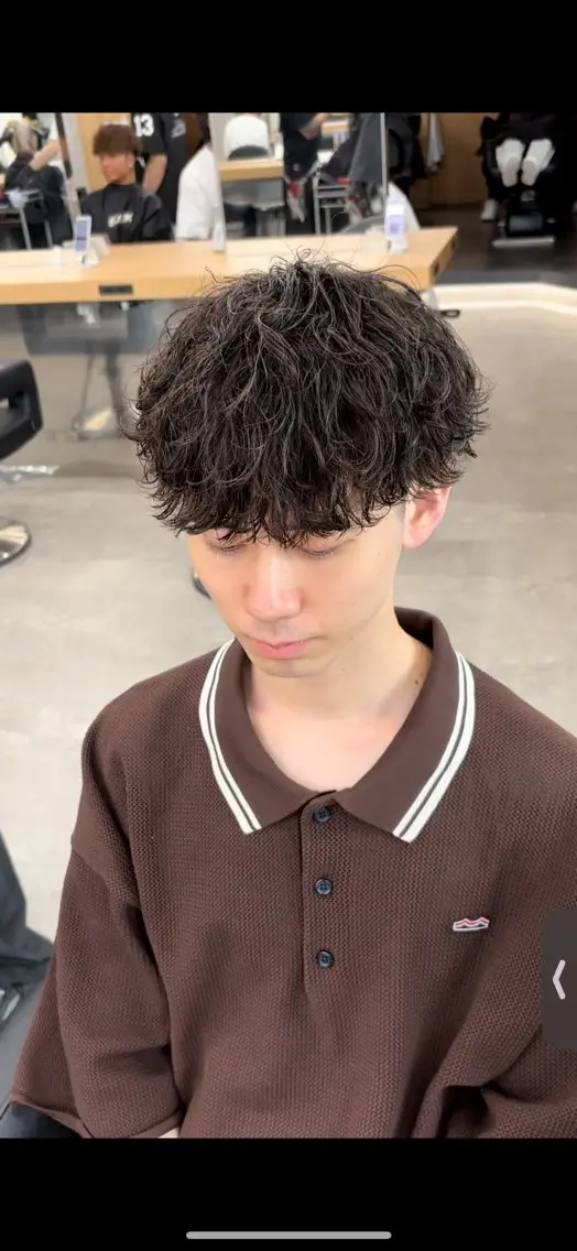 パーマ メンズ メンズパーマ カット パーマ ヘッドスパ ヘアセット 🔥メンズカット＋ パーマの達人🔥のヘアスタイル