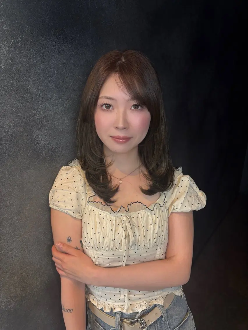 セミロング カラー ♱·༝ホノカ.⋆♱【 艶髪/透明感カラー】のヘアスタイル
