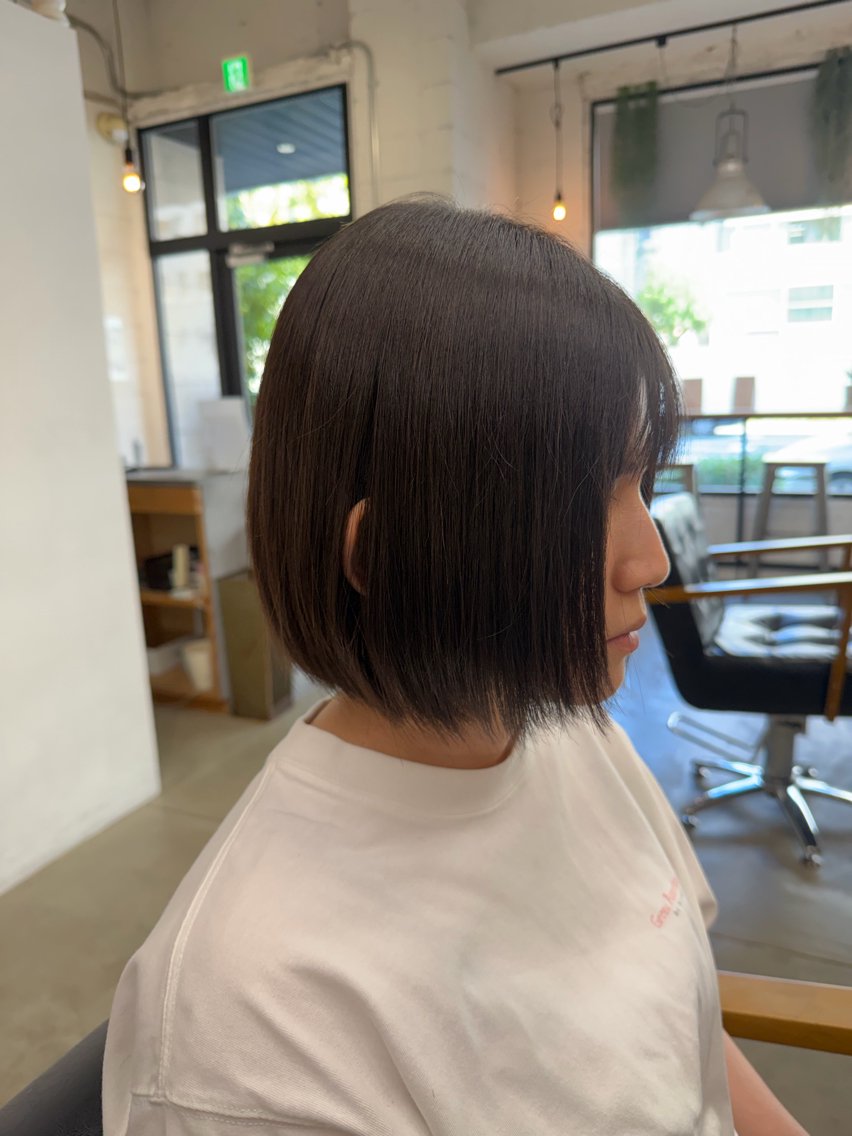 ショート ボブ 縮毛矯正 カット 縮毛矯正 メンズ/髪質改善✨ マサキのヘアスタイル