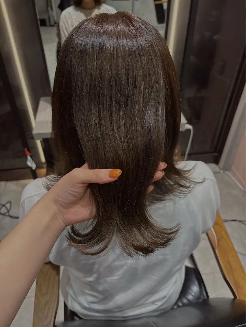 カラー ベージュカラー 透明感カラー オリーブベージュ ヘアカラー 笹木 怜羅のヘアスタイル