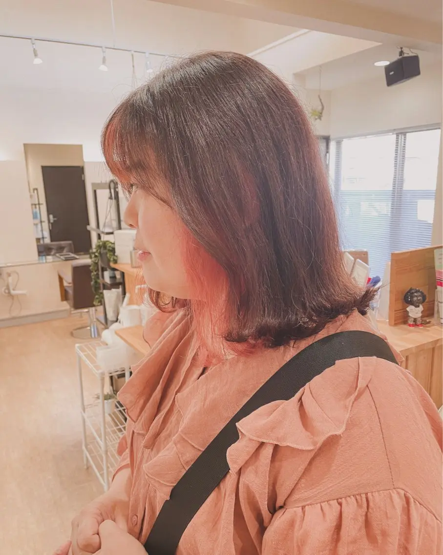 ミディアム カラー ミストバング  フェイスフレーミング くせ毛 加藤 圭佑のヘアスタイル