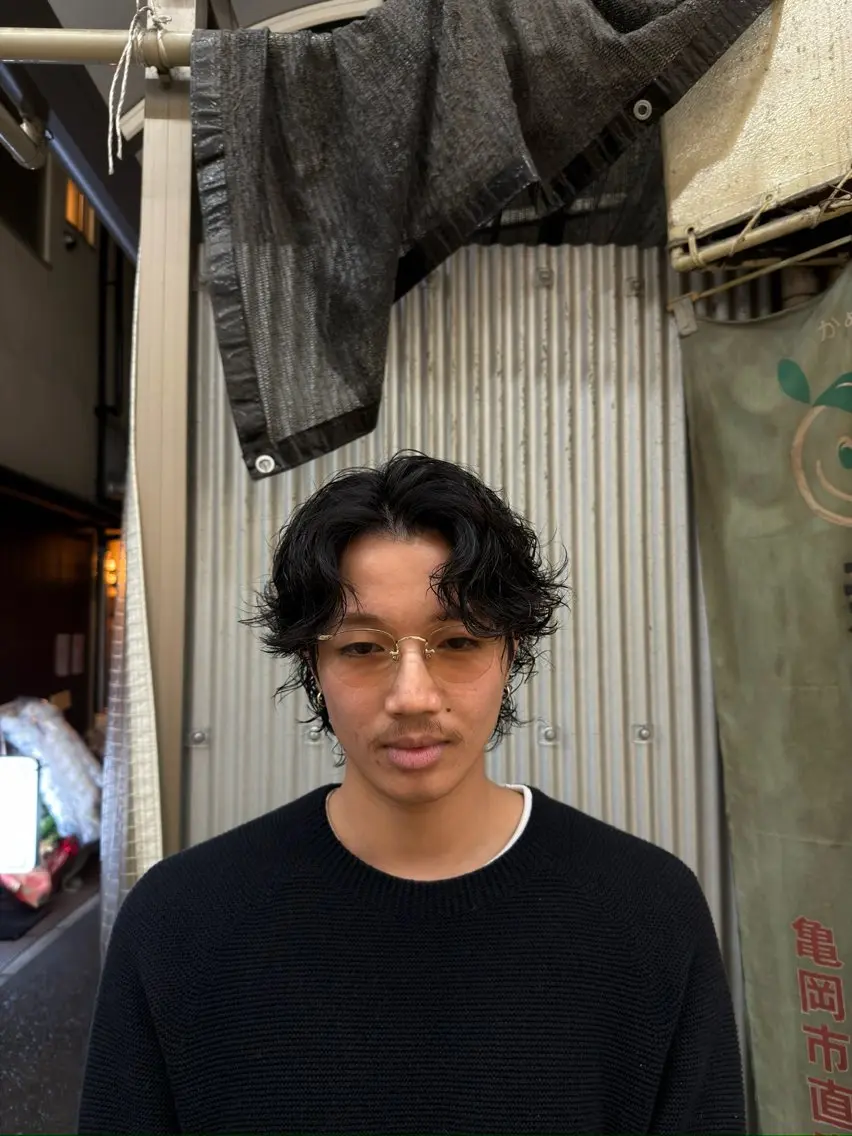 パーマ メンズ カット パーマ 大阪茶屋町 メンズカット関田拳のヘアスタイル