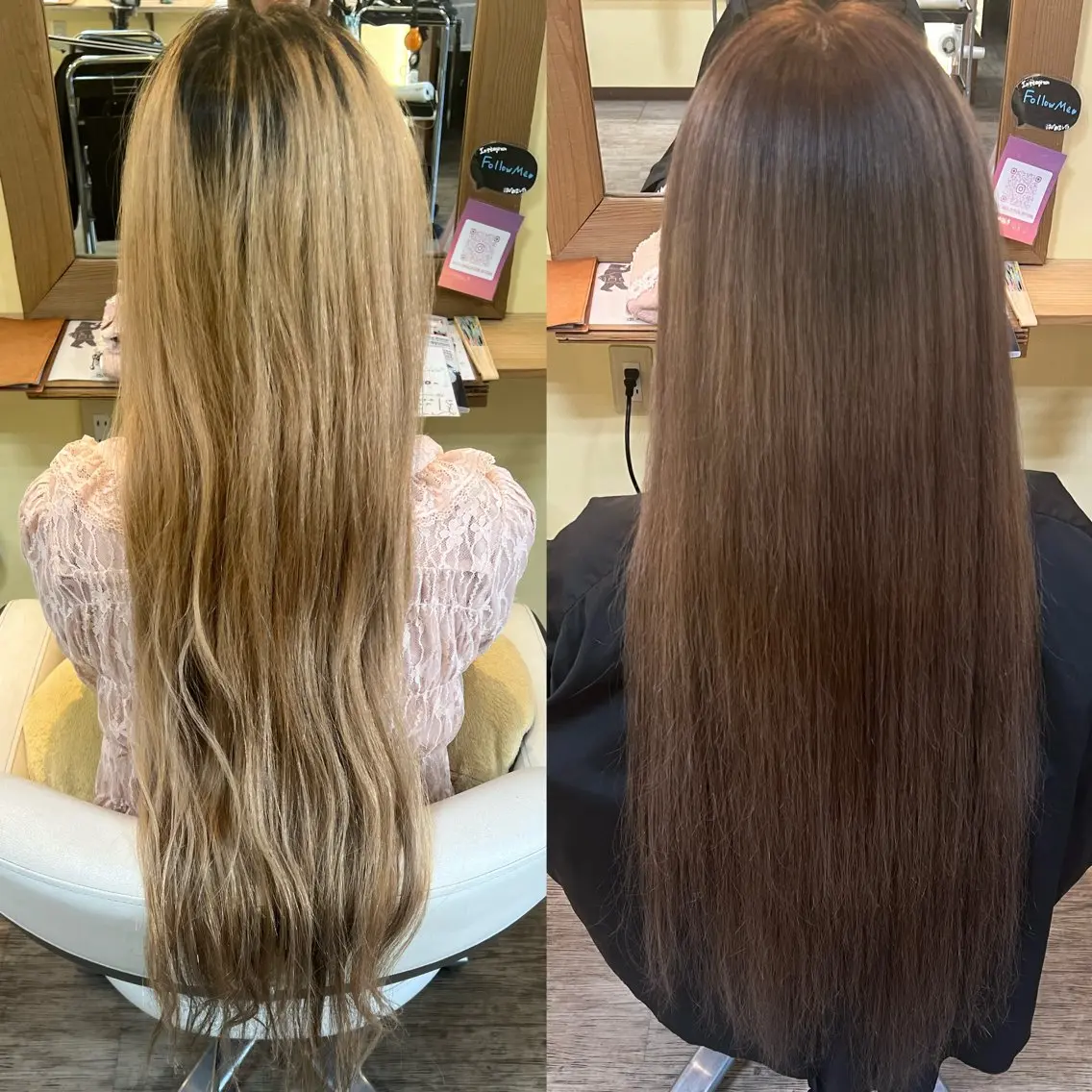 カラー ブリーチ 鶴島 凜のヘアスタイル