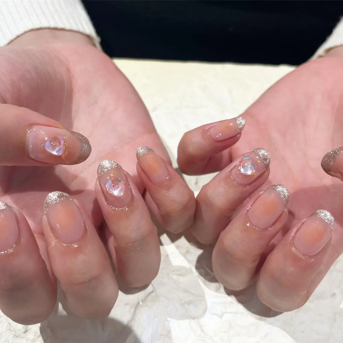 ネイル チークネイル nail* runa🌻のネイルデザイン