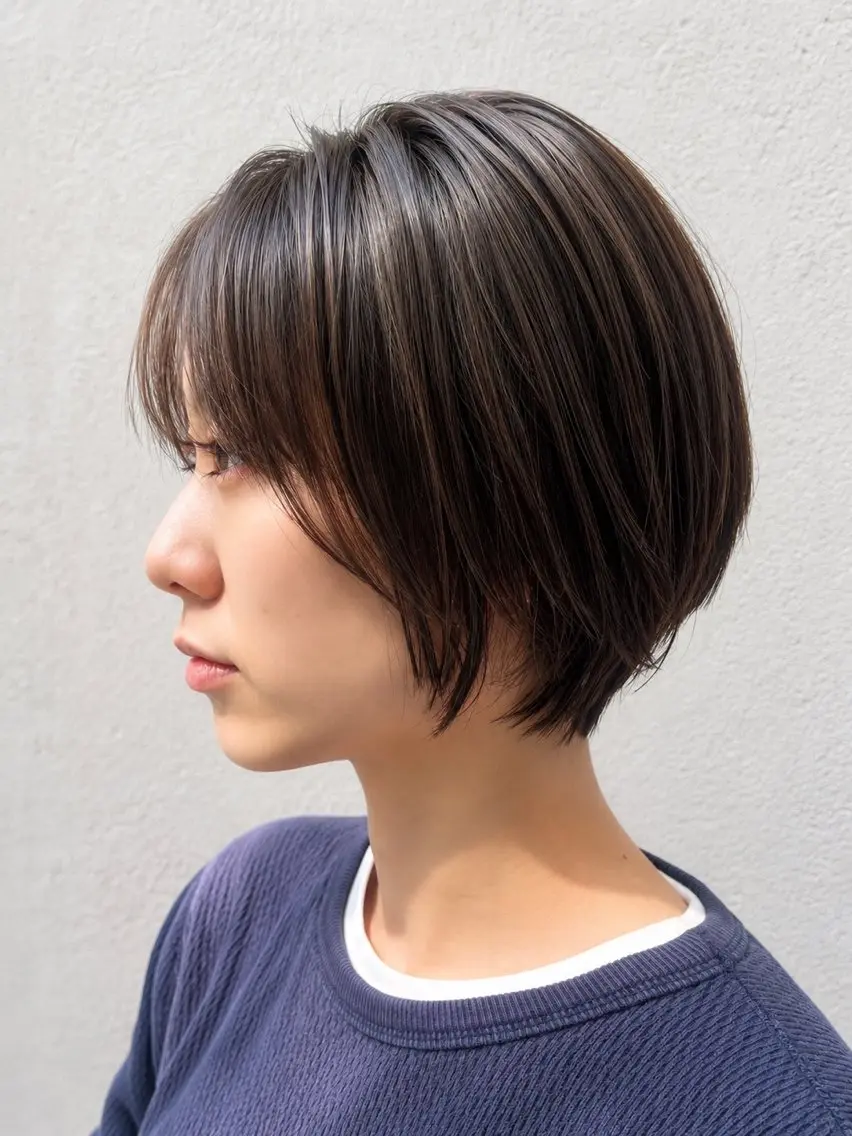 ショート カラー カット ヘアカラー 白髪ぼかし 揚村武斗のヘアスタイル