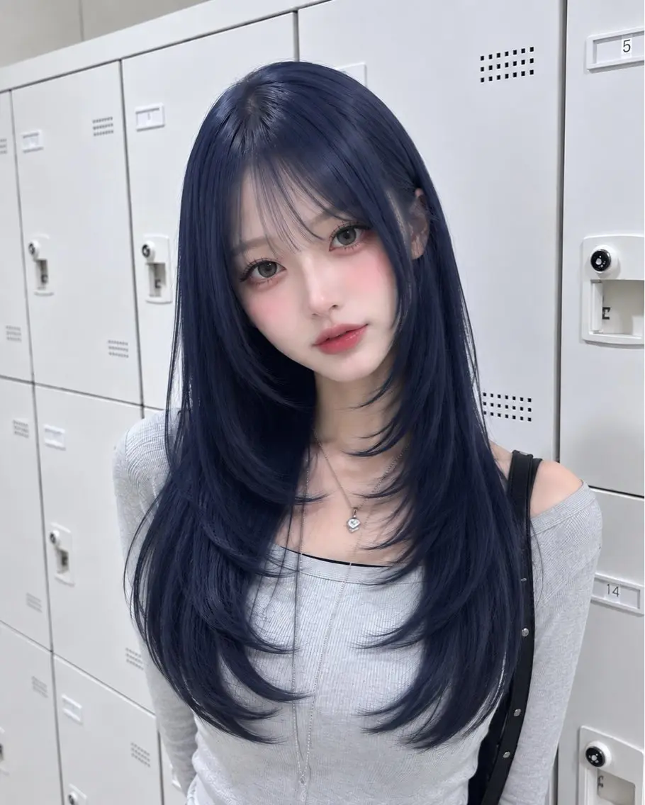ロング カラー ヘアカラー トリートメント ヘッドスパ ヘアセット 💛ミルクティー 色落ち可愛い💛のヘアスタイル