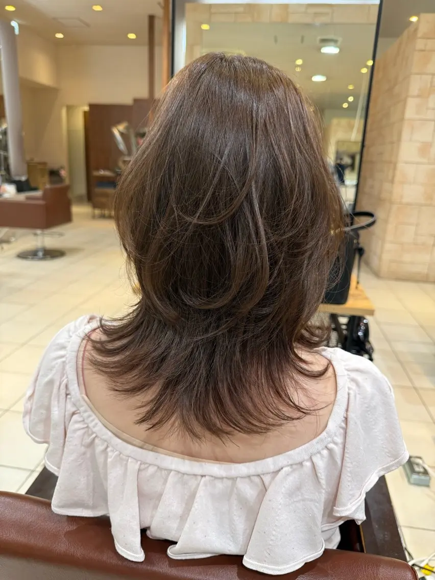 ミディアム ミディアムレイヤー レイヤーカット 川崎　レイヤーカット /江口真正のヘアスタイル