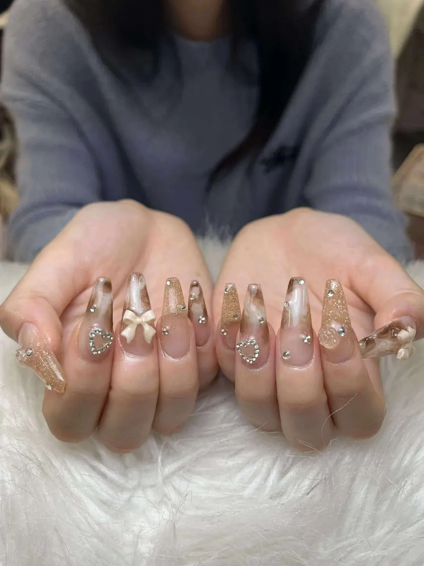 ネイル アートネイル 成人式 ジェルネイル ニュアンスネイル 夏ネイル ハンドネイル Jenn Nail Salonのネイルデザイン