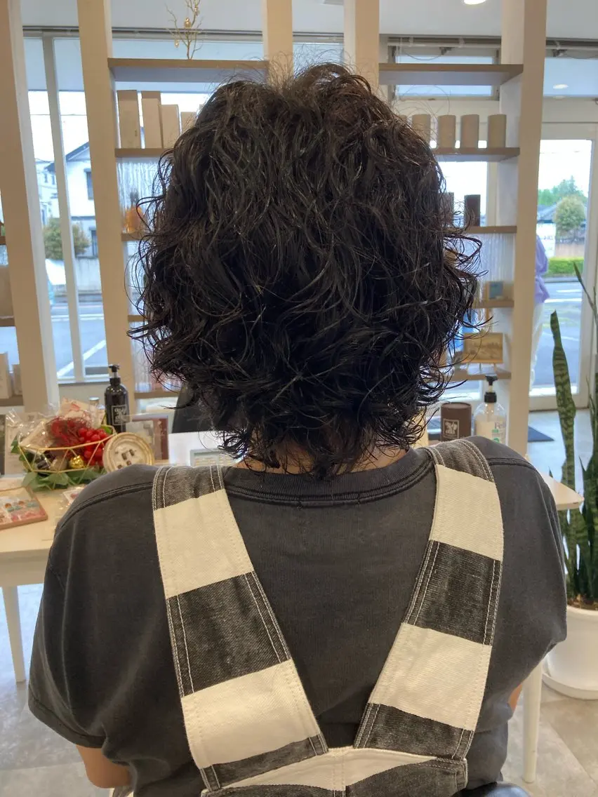パーマ メンズ カット パーマ 星野 美沙のヘアスタイル