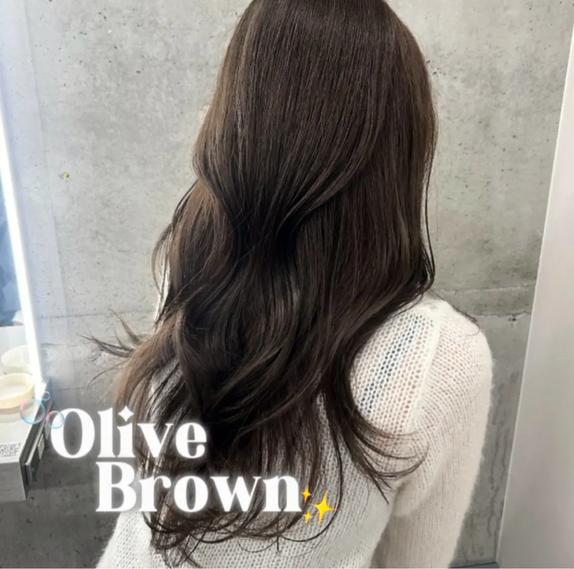 ロング カラー ブラウンカラー 透明感カラー オリーブブラウン カット ヘアカラー ワンカラー/レイヤー 🩷モエのヘアスタイル