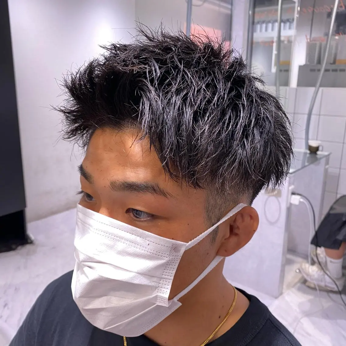 ショート カラー パーマ ヘアアレンジ メンズ キッズ ネイル マツエク・マツパ アイブロウ メンズの天才 ツバサのヘアスタイル