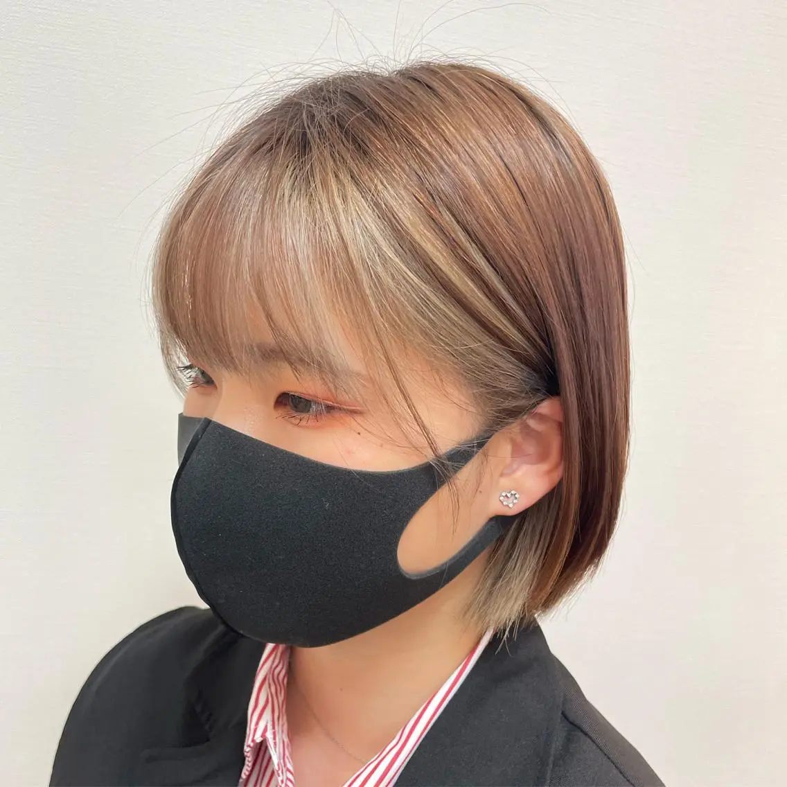ショート カラー ミストバング  フェイスフレーミング 【STORY】 🧁misaki🧁のヘアスタイル