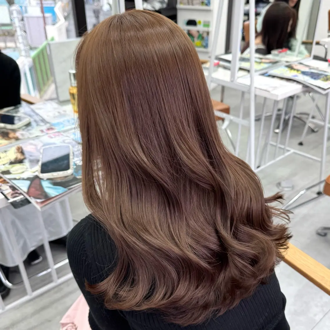 ロング カラー ヘアアレンジ ヘアカラー ブリーチなしカラー /新百合ヶ丘/安形翔のヘアスタイル