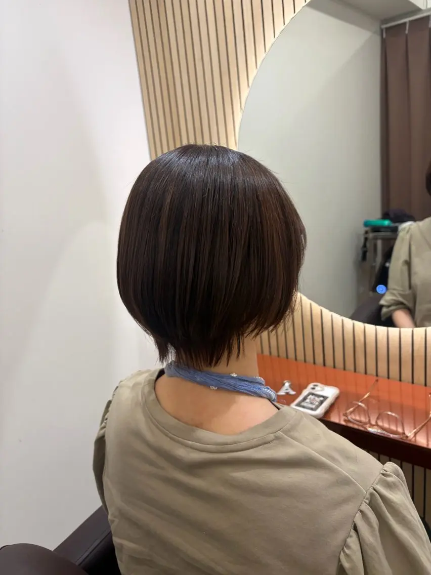 ショート カット ヘアカラー トリートメント ヘアセット 盛れる艶カラー× レイヤーカット/咲来のヘアスタイル