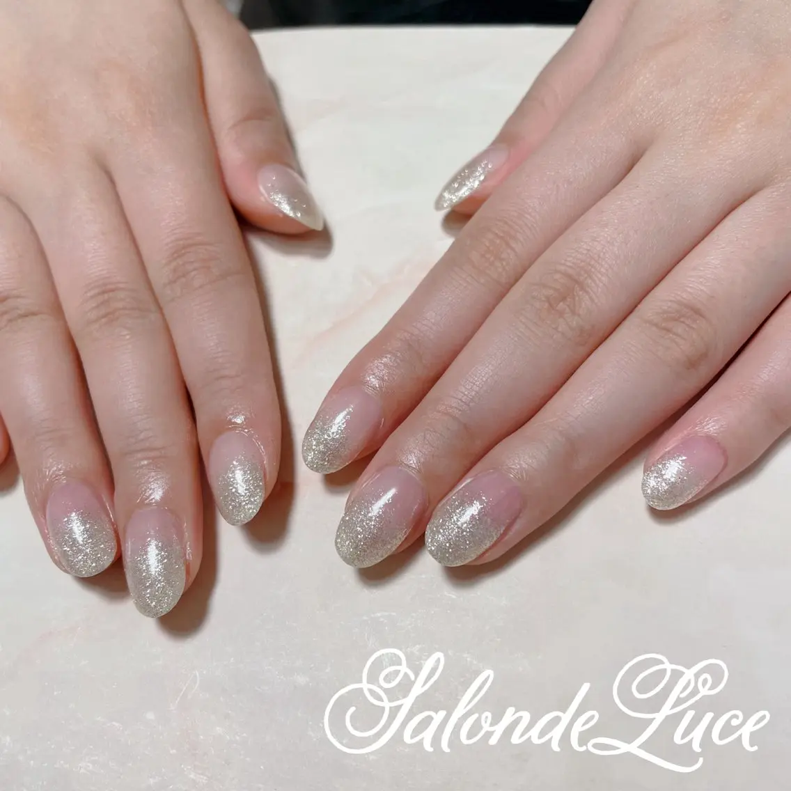 ネイル グラデーション ラメ(グリッター) ラメグラデーション Salon de Luceのネイルデザイン