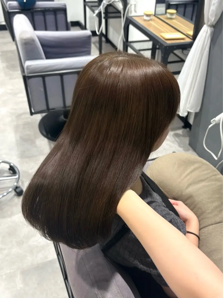 ミディアム カラー ヘアカラー 🌙rion/都島 /透明感カラーのヘアスタイル