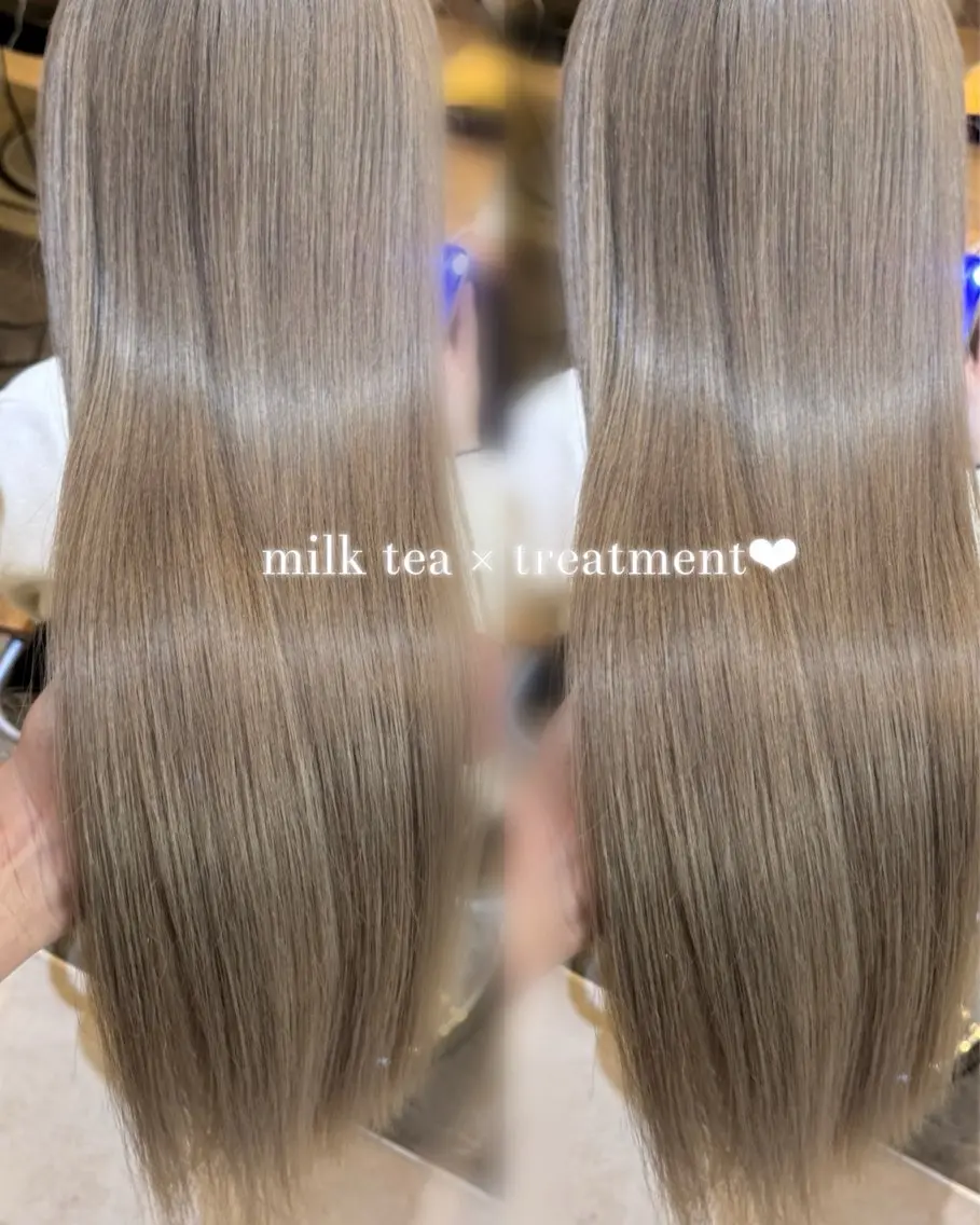 ロング 髪質改善 トリートメント ヘアカラー トリートメント 💎艶カラー髪質改善 💎🐇uraraのヘアスタイル