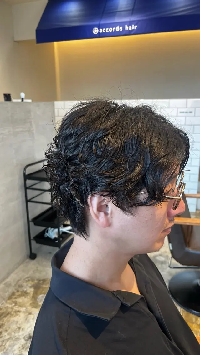 パーマ メンズ 坂下 かのんのヘアスタイル