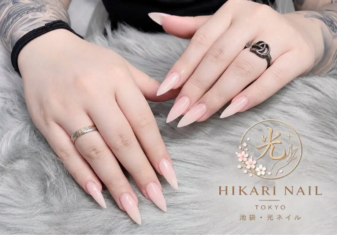ネイル チークネイル 長さ出し フレンチネイル ガーリー ハロウィン フットネイル HikariNail Ikebukuroのネイルデザイン