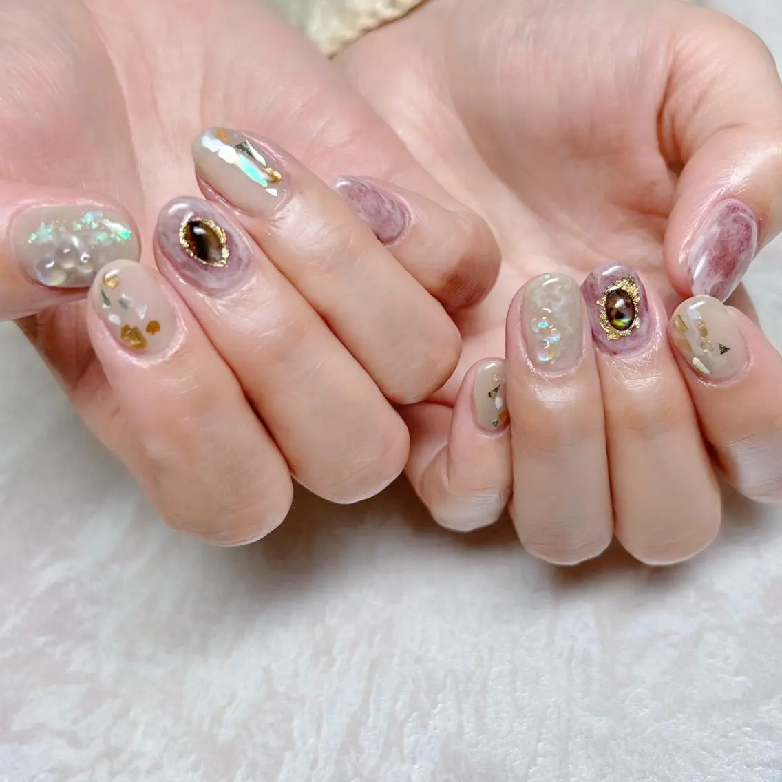 ネイル ニュアンスネイル ショートネイル gemickle nailのネイルデザイン