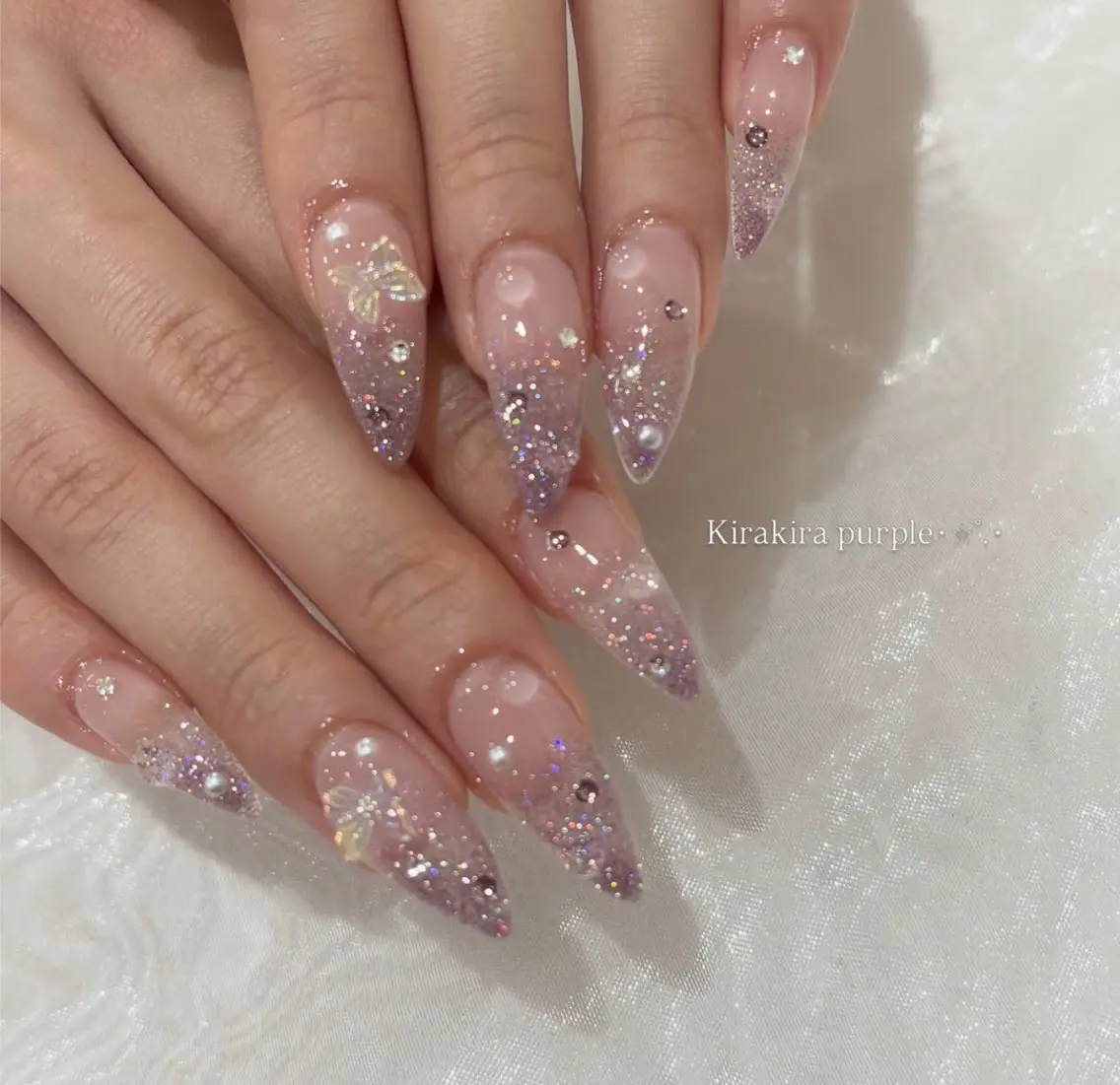 ネイル YumiNail 長さだし&ハンドケアのネイルデザイン