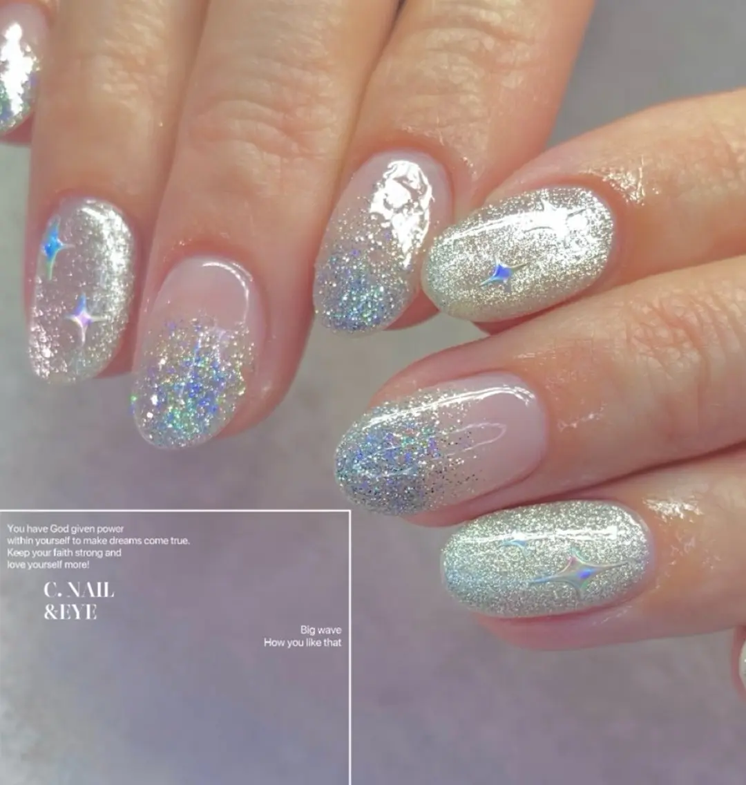 ネイル 入学式 フラッシュネイル フットネイル 卒業式 氷ネイル・うるうるネイル C.Nail &Eyeのネイルデザイン