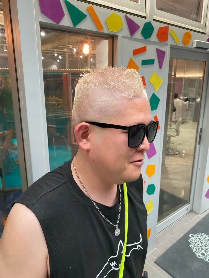 ショート カラー メンズ メンズブリーチ ブリーチ ケアブリーチ トリートメント カット ヘアカラー トリートメント Riganuts王子 Hayato✂︎のヘアスタイル