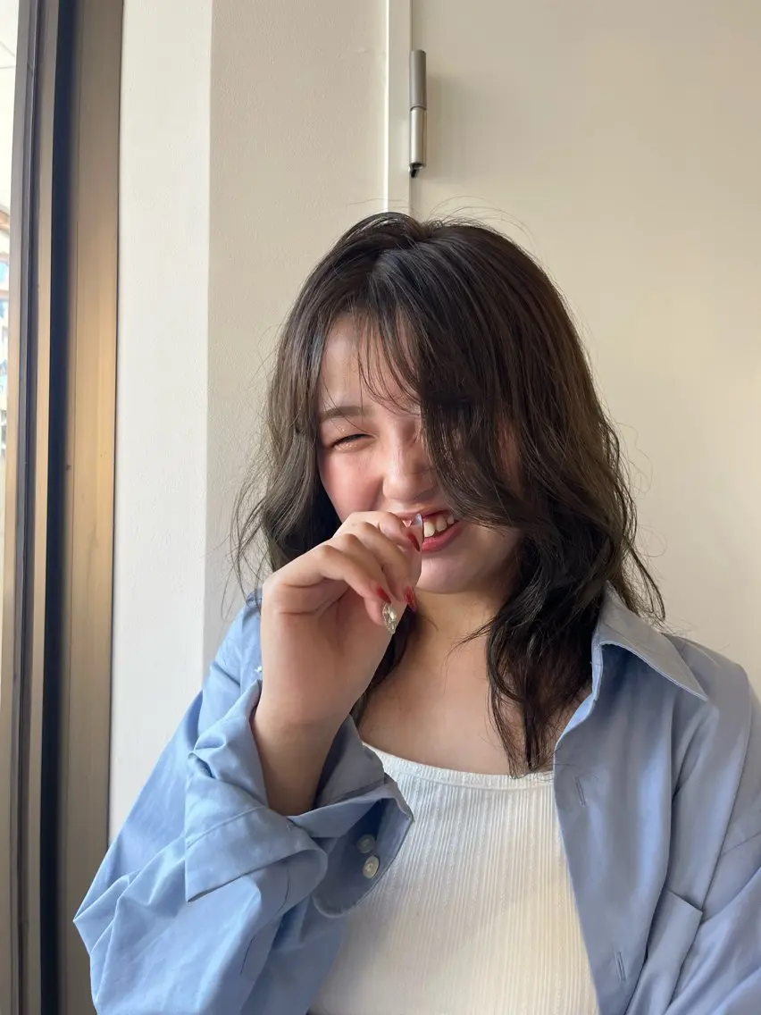 ミディアム カラー ヘアカラー emu🤍𐙚 Miyuのヘアスタイル
