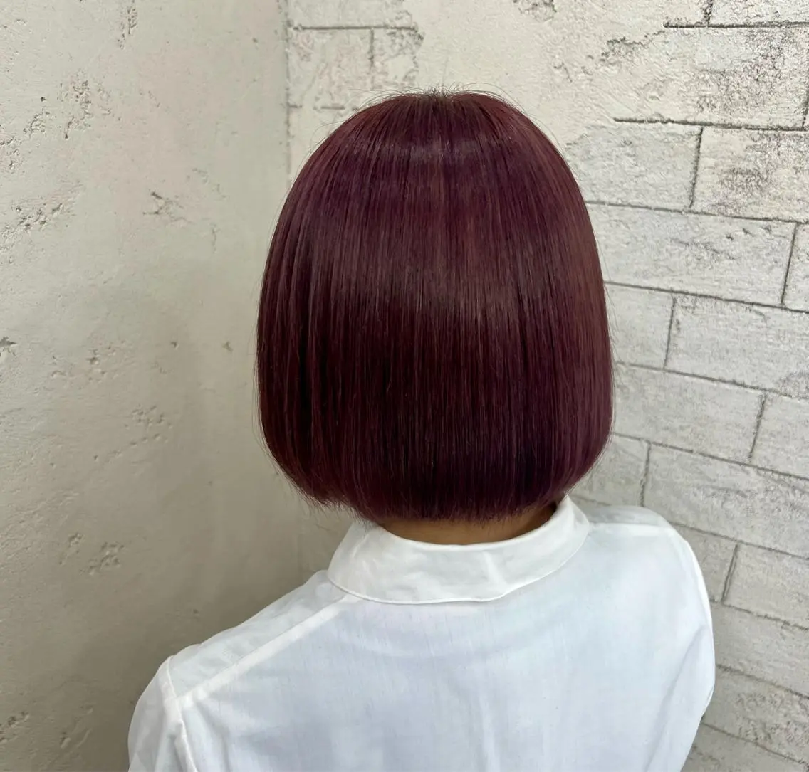 ショート ショートボブ パープルカラー ボブ ショートヘア yuuna 🤎のヘアスタイル