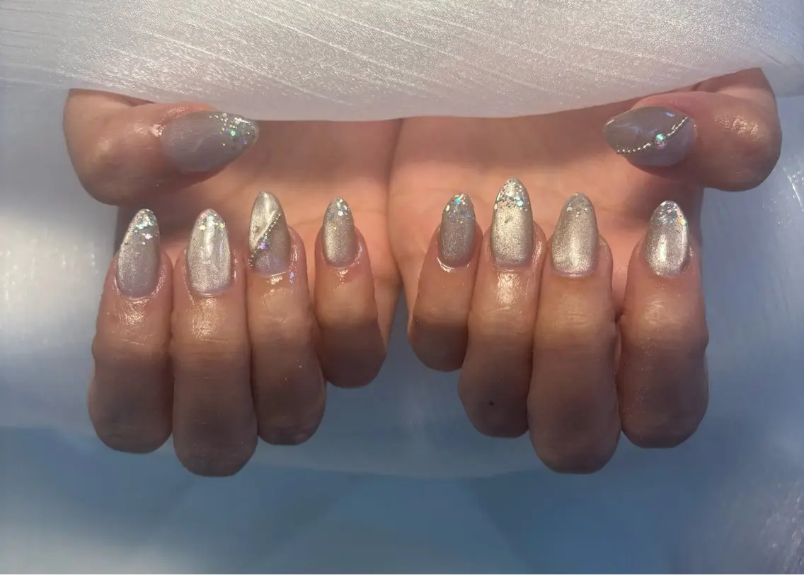 ネイル ラメ(グリッター) マグネットネイル ハンドネイル Nail salon Natulalのネイルデザイン