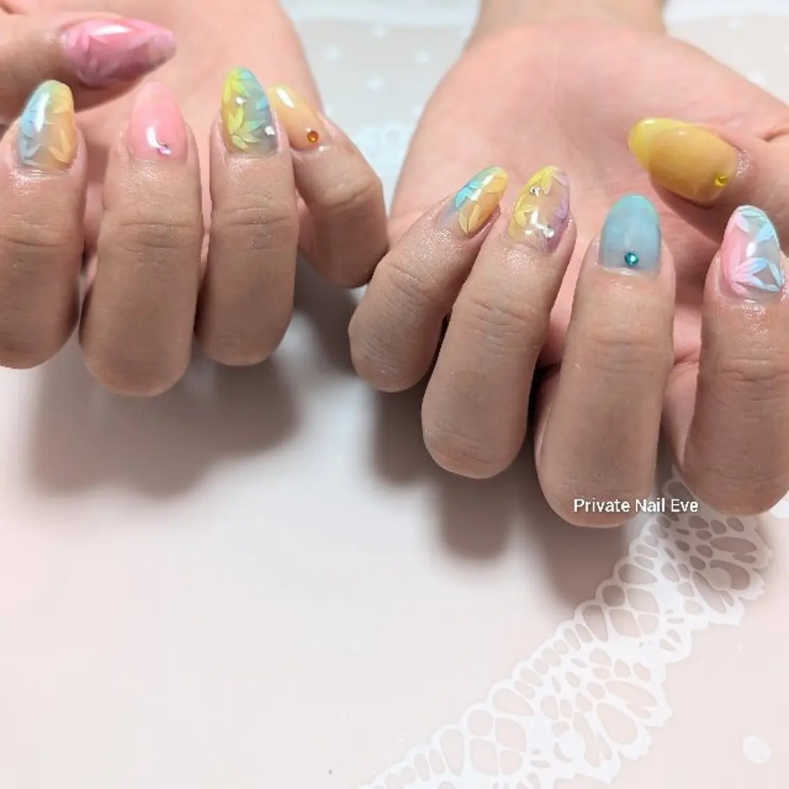 ネイル 夏ネイル ハンドネイル ネイル junkoのネイルデザイン