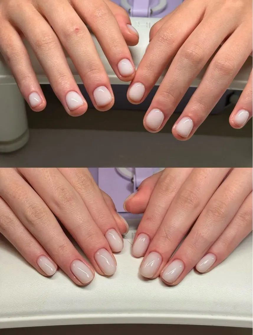 ネイル チークネイル ドット フレンチネイル グラデーション 韓国ネイル ハンドネイル Minette nailrinrinのネイルデザイン