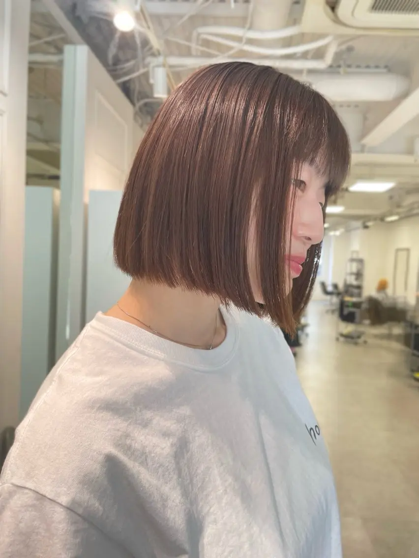 ショート くせ毛 カット 縮毛矯正 トリートメント ✨艶髪✨二子玉川 半個室サロンyuのヘアスタイル