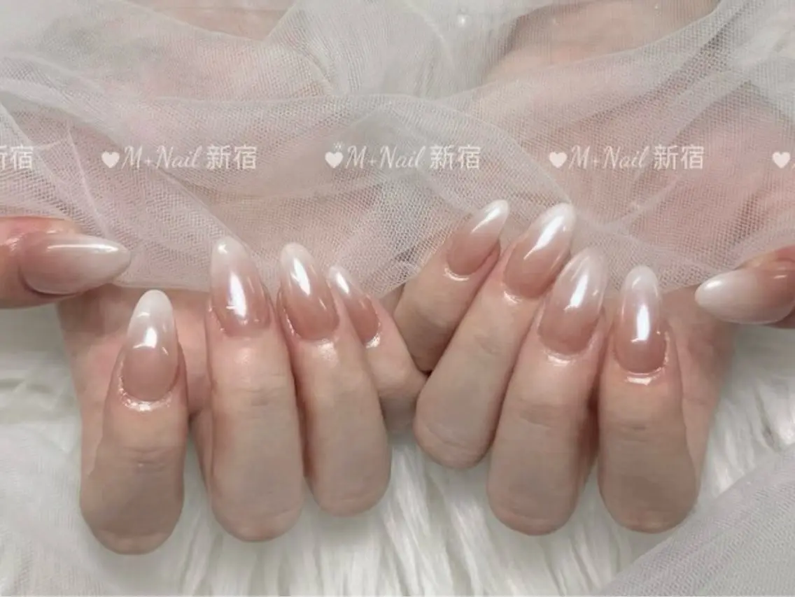 ロング ハンドネイル M+Nail 新宿のネイルデザイン