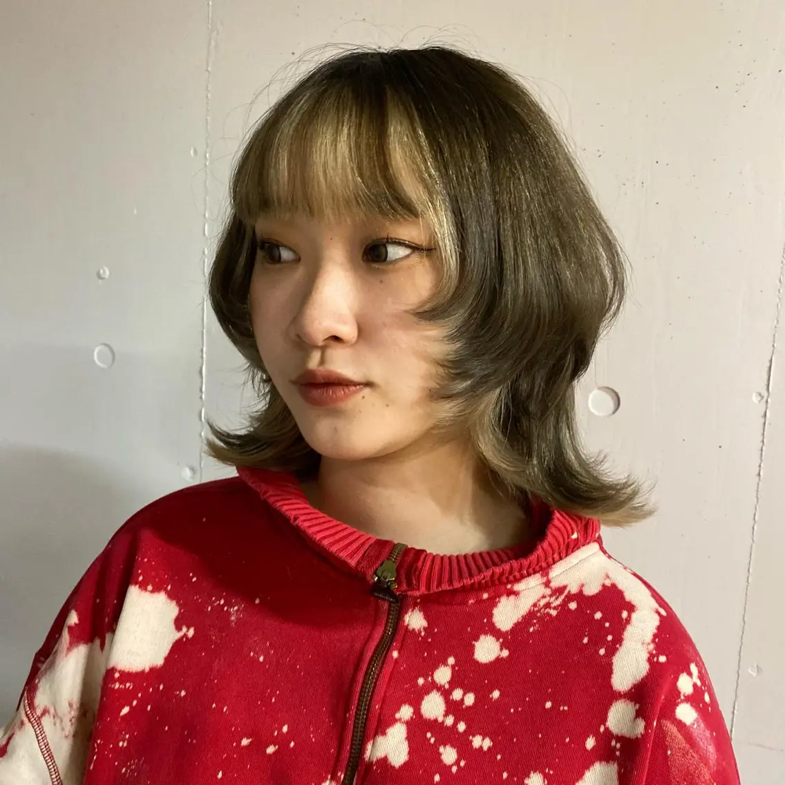 ミディアム ウルフカット Yuki☺︎パーマ レイヤーカットのヘアスタイル