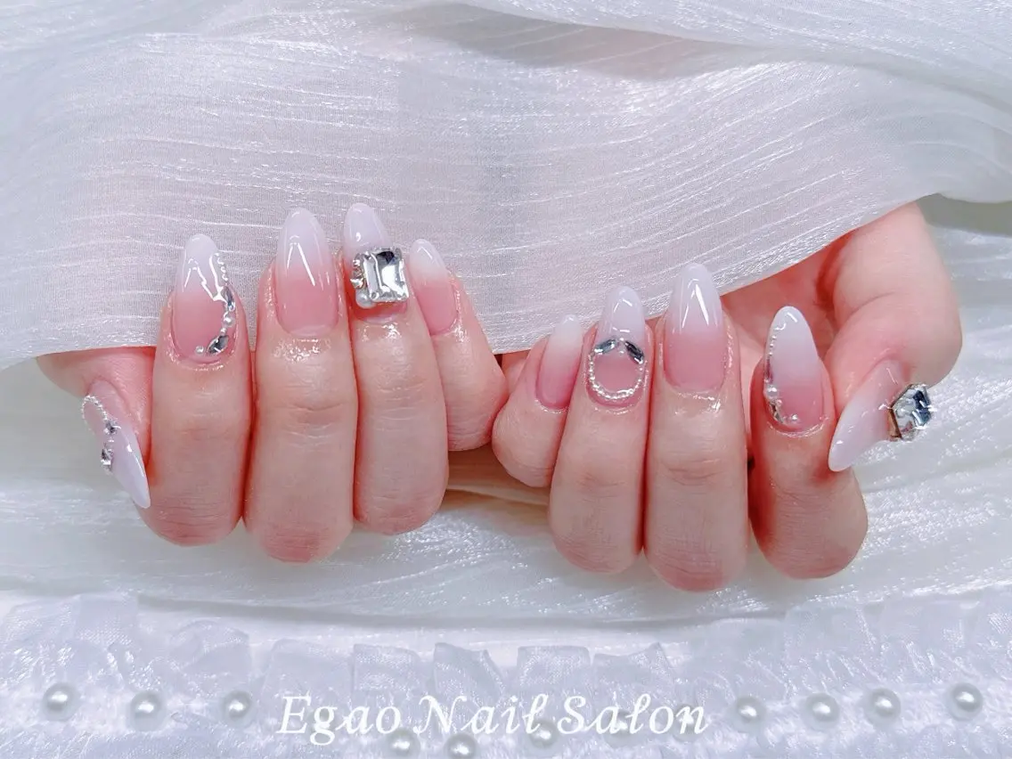 ネイル アートネイル フットネイル フレンチネイル ジェルネイル グラデーション EGAO NAIL 錦糸町店のネイルデザイン
