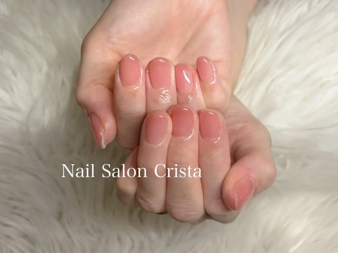 ネイル ジェルネイル パラジェル ピンク ハンドネイル CRISTA MOMOのネイルデザイン