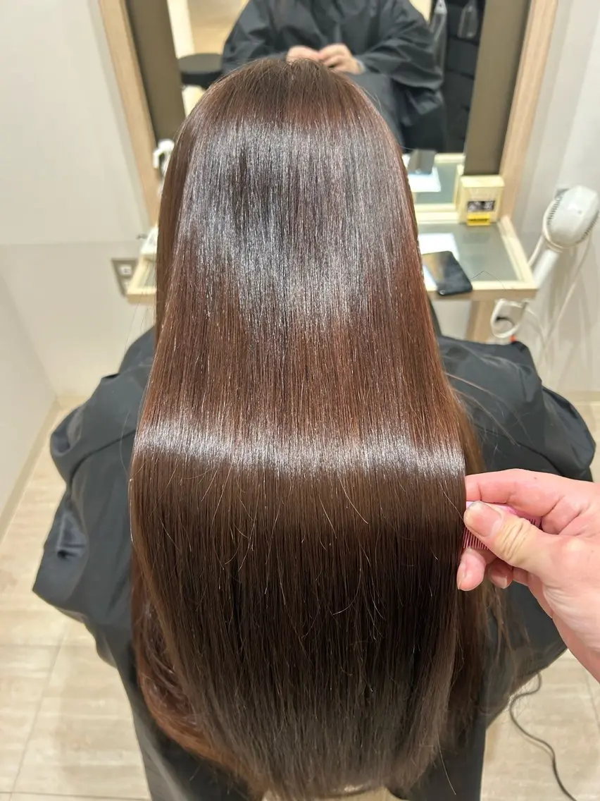 【触りたくなる質感に】透明感アンジーカラー＋カット＋選べる高級トリートメント ￥17400の写真