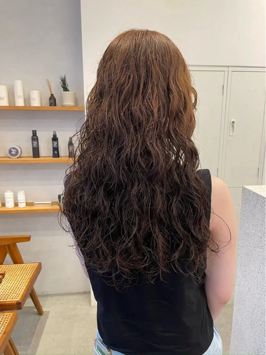 ロング カット パーマ Riko モデル 募集中のヘアスタイル