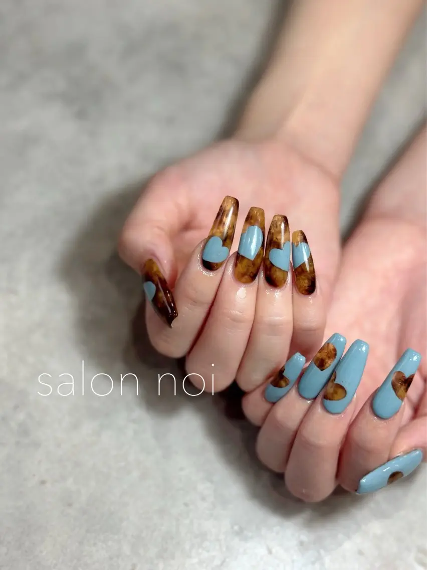 ネイル べっ甲ネイル ハンドネイル salon noiのネイルデザイン